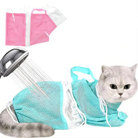 Cat Grooming Shower Bag Mesh Adjustable Multipurpose Pet Restraint Bag Prevent Scratching For Bathing Nail Trimming Anti-scratch